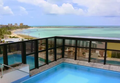 Quarto e Sala Beira-mar com Varanda no Edificio Neo 1.0